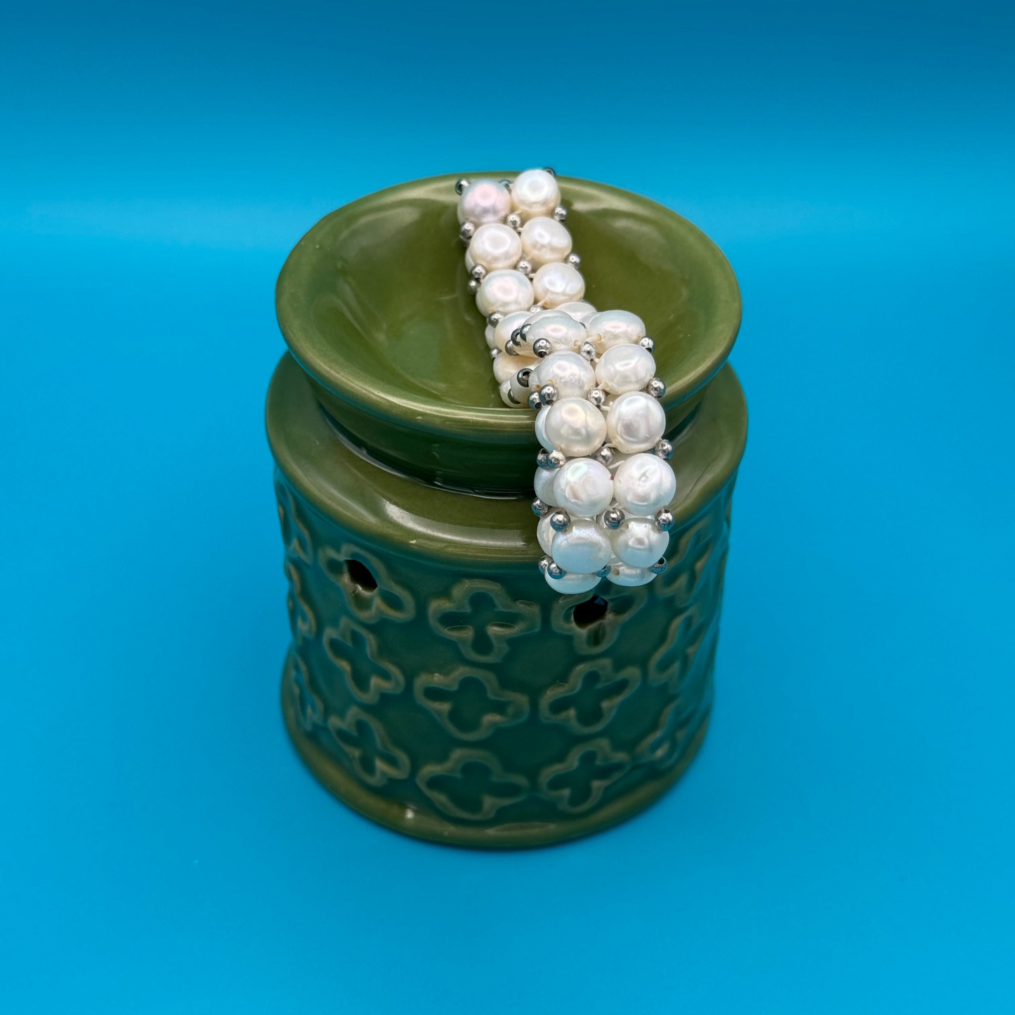 Double String Flat Pearl Bracelet